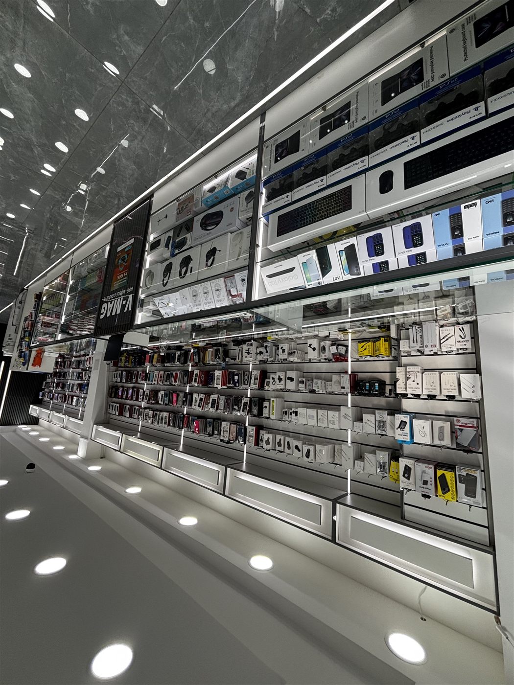 Inside Mobex North Finchley — phone accessories and devices display